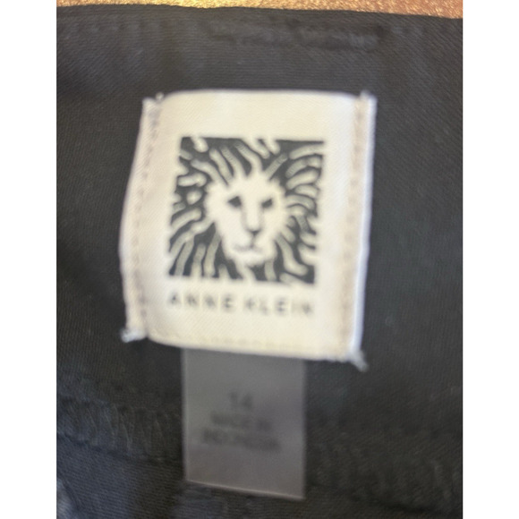 Anne Klein Women's Size 14 Black Classic Straight Leg Ankle Dress Pants NWT - Picture 7 of 8